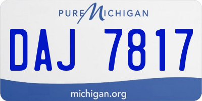 MI license plate DAJ7817