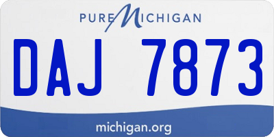 MI license plate DAJ7873