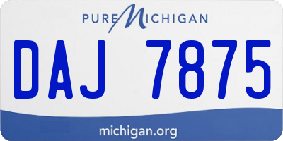 MI license plate DAJ7875