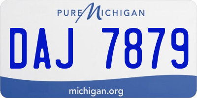MI license plate DAJ7879
