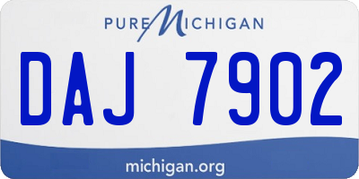 MI license plate DAJ7902