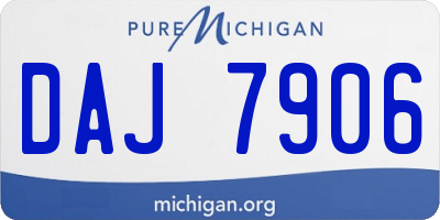 MI license plate DAJ7906