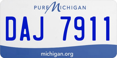 MI license plate DAJ7911