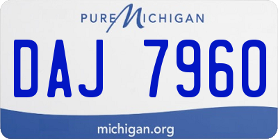 MI license plate DAJ7960
