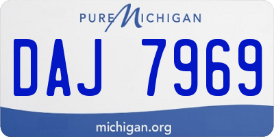 MI license plate DAJ7969