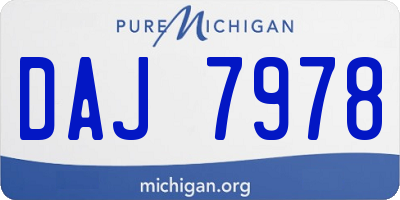 MI license plate DAJ7978