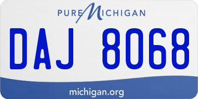 MI license plate DAJ8068