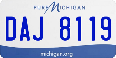 MI license plate DAJ8119
