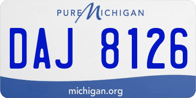 MI license plate DAJ8126
