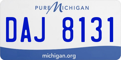 MI license plate DAJ8131