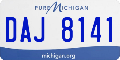 MI license plate DAJ8141