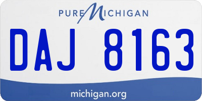 MI license plate DAJ8163