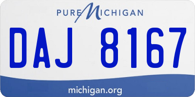 MI license plate DAJ8167