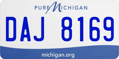 MI license plate DAJ8169