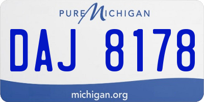 MI license plate DAJ8178