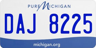 MI license plate DAJ8225