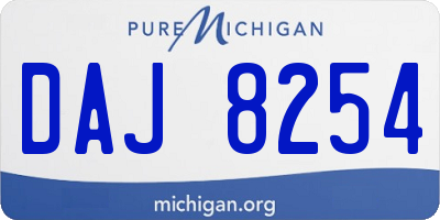 MI license plate DAJ8254