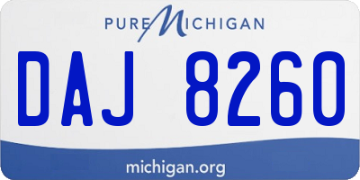 MI license plate DAJ8260