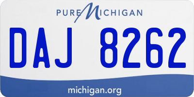 MI license plate DAJ8262