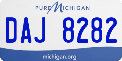 MI license plate DAJ8282