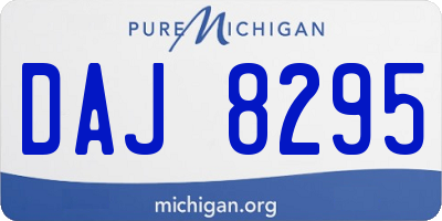 MI license plate DAJ8295