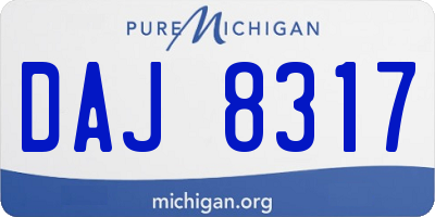 MI license plate DAJ8317