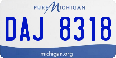MI license plate DAJ8318