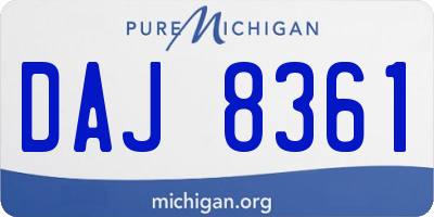 MI license plate DAJ8361