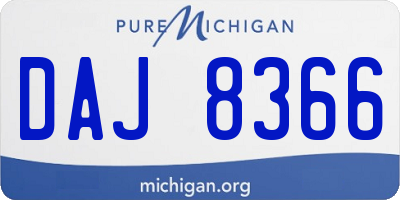 MI license plate DAJ8366