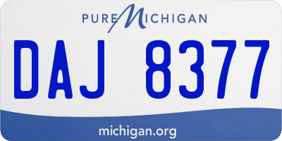 MI license plate DAJ8377