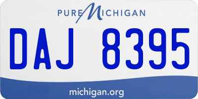 MI license plate DAJ8395