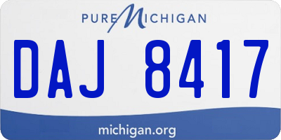 MI license plate DAJ8417