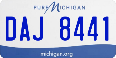 MI license plate DAJ8441