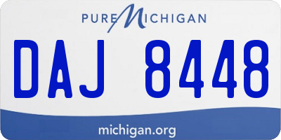 MI license plate DAJ8448