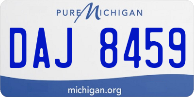 MI license plate DAJ8459