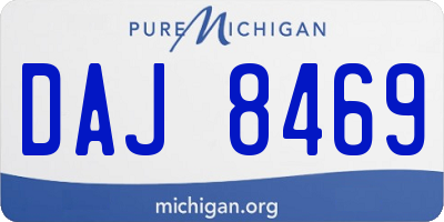 MI license plate DAJ8469