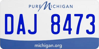 MI license plate DAJ8473