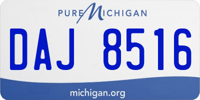 MI license plate DAJ8516