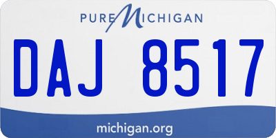 MI license plate DAJ8517