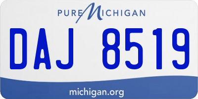 MI license plate DAJ8519