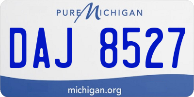 MI license plate DAJ8527