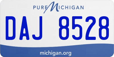 MI license plate DAJ8528