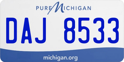MI license plate DAJ8533