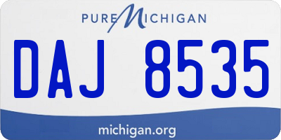 MI license plate DAJ8535
