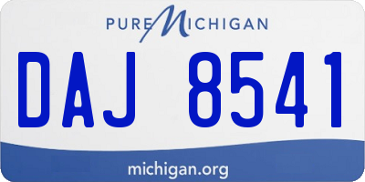 MI license plate DAJ8541