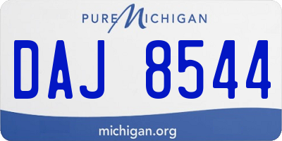 MI license plate DAJ8544