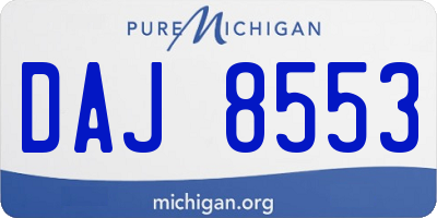 MI license plate DAJ8553
