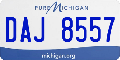 MI license plate DAJ8557