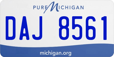 MI license plate DAJ8561