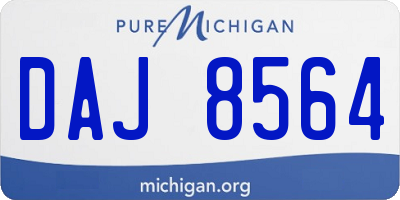 MI license plate DAJ8564